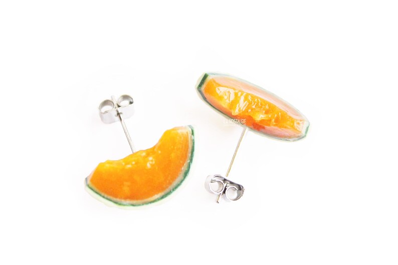 Summer Earrings Fruit Jewelry Melon Fruity Earring Tropical Etsy