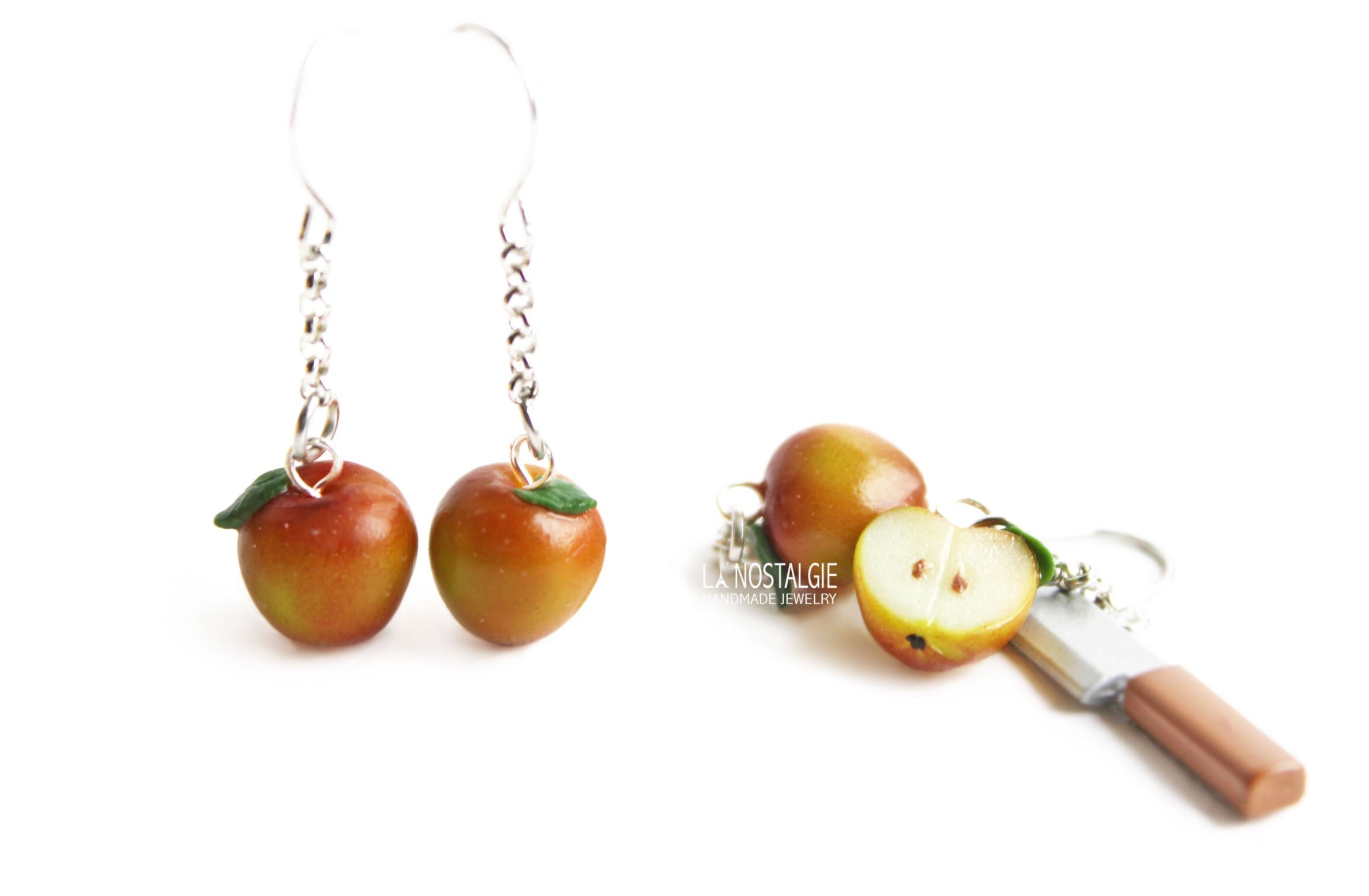 Apple Earrings Red Green Fall Spring Jewelry Fruit Earring Casual Minimalist Simple Gift For Mom Mothers Day