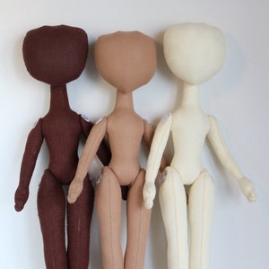 Blank doll body 12.5 in. DIY Ragdoll