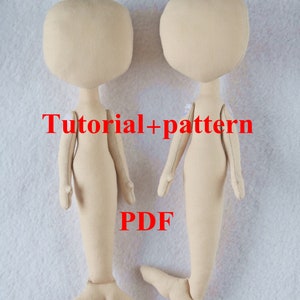 Modello PDF per bambola di stoffa. Tutorial bambola sirena 27 cm/10 pollici. Modello di bambola di stoffa. Giocattolo fai da te