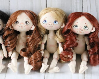 Doll blank 24 cm/9.4in Make-up + hairdress  Blank dolls Fabric doll without clothes