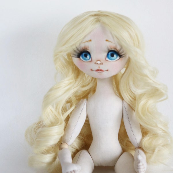 Blank doll body+ Make-up+hairdress Body doll Textile doll body made of cloth Make a doll Imagination doll bodies