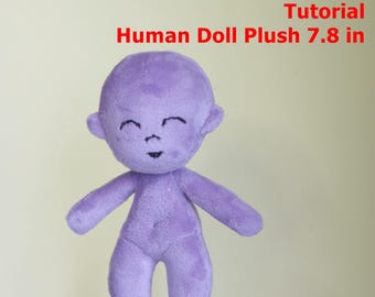 Human Doll Plush 20cm/7.8in PDF Sewing Pattern