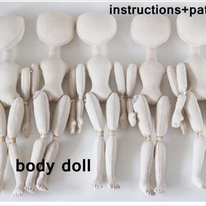 Tutorial in PDF Corpo della bambola Bambola da 12 pollici MODELLO Bambola di stoffa