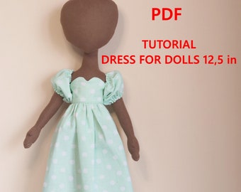 PDF Tutorial Dress for dolls 12in/32cm