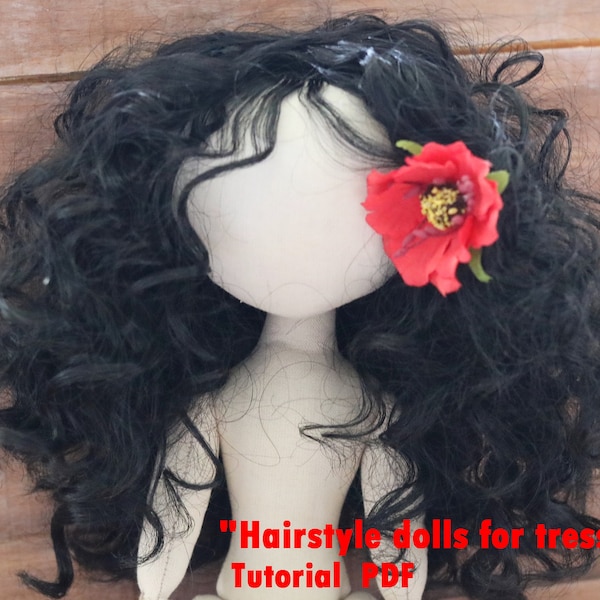 PDF Tutorial Hairstyle dolls for tress  Make a doll Doll hair DIY crafts