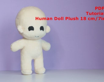 Human Doll Plush 18cm/7in PDF Sewing Pattern