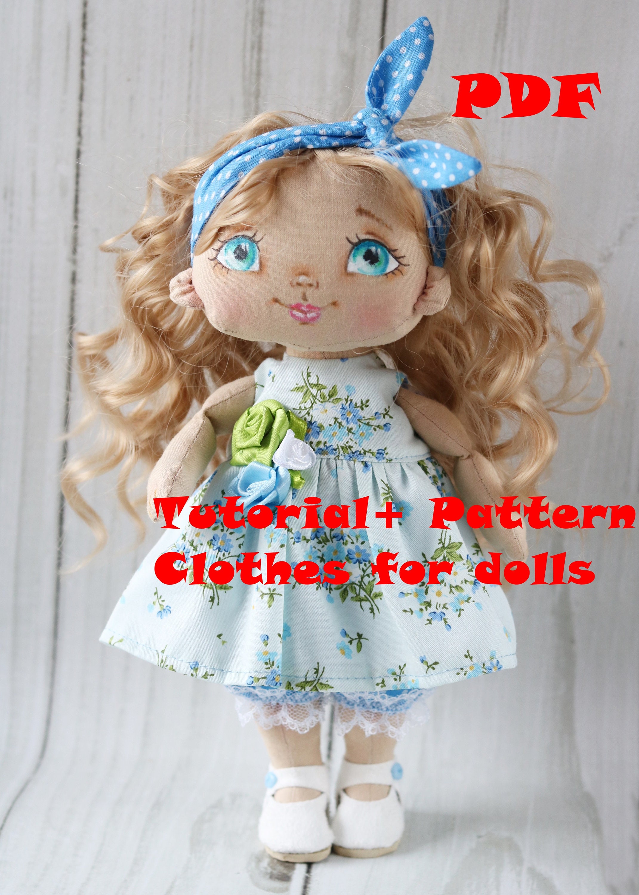 Cloth Doll Pattern PDF. Tutorial and Pattern Doll. Pattern for | Etsy