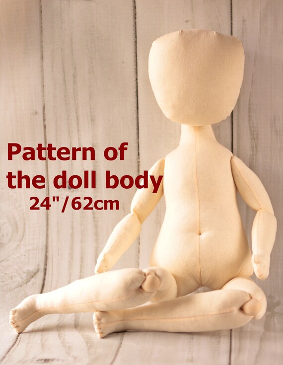 PDF Pattern cloth doll 24 Make a textile doll Sewing Etsy