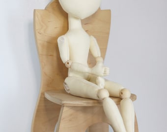 Blank Cloth Doll Body: 13in Handmade Cotton Ragdoll