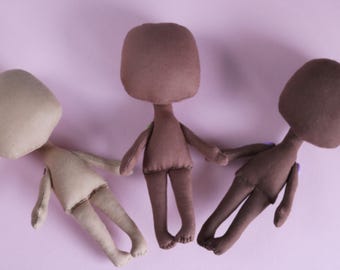 Set blanco textielpoppen, doe-het-zelfpop