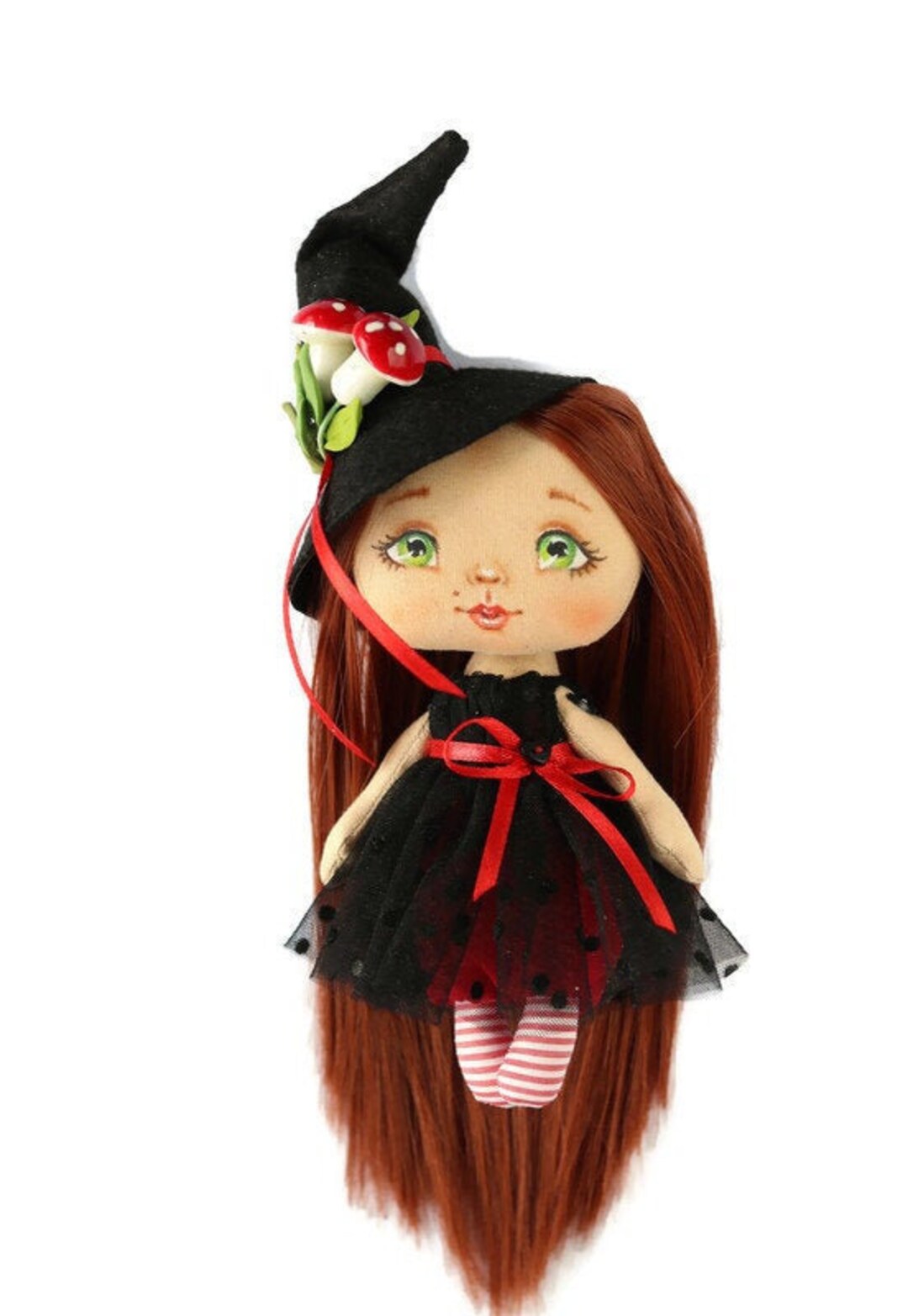 Halloween Witch Doll Ooak, Witch Kitchen Doll, Halloween Decor, Little