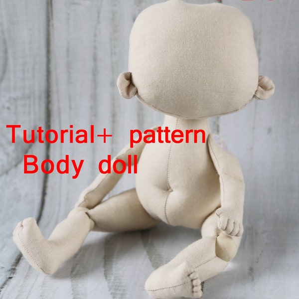 Cloth doll patterns PDF Tutorial and pattern doll Pattern for making doll from cloth Make the doll of cloth