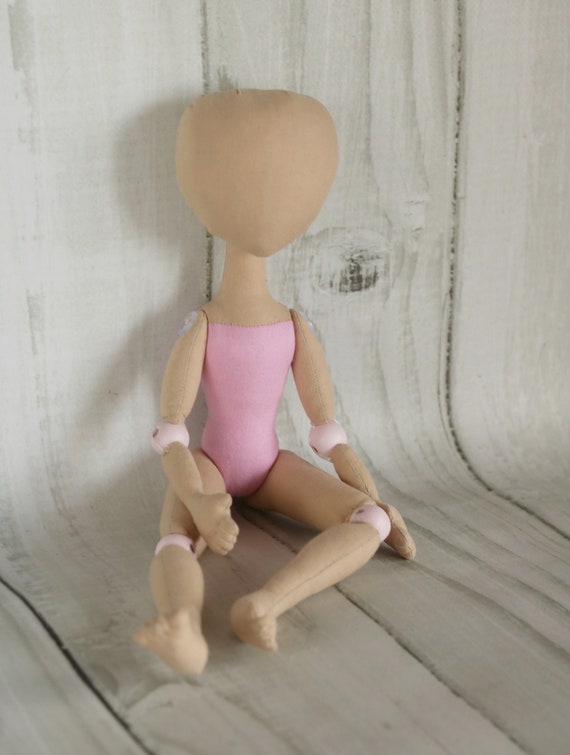 Doll body 33cm/12.9in. Doll making. Cloth doll body. Textile Etsy