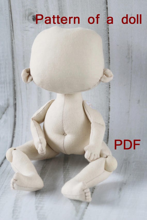 Pdf Pattern Cloth Doll Pattern Doll Make A Doll Textile Doll Etsy