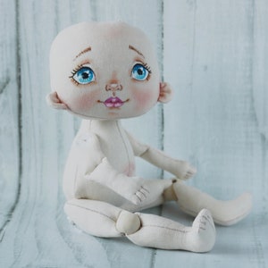 Start doll and face. Cloth blank dolls handmade