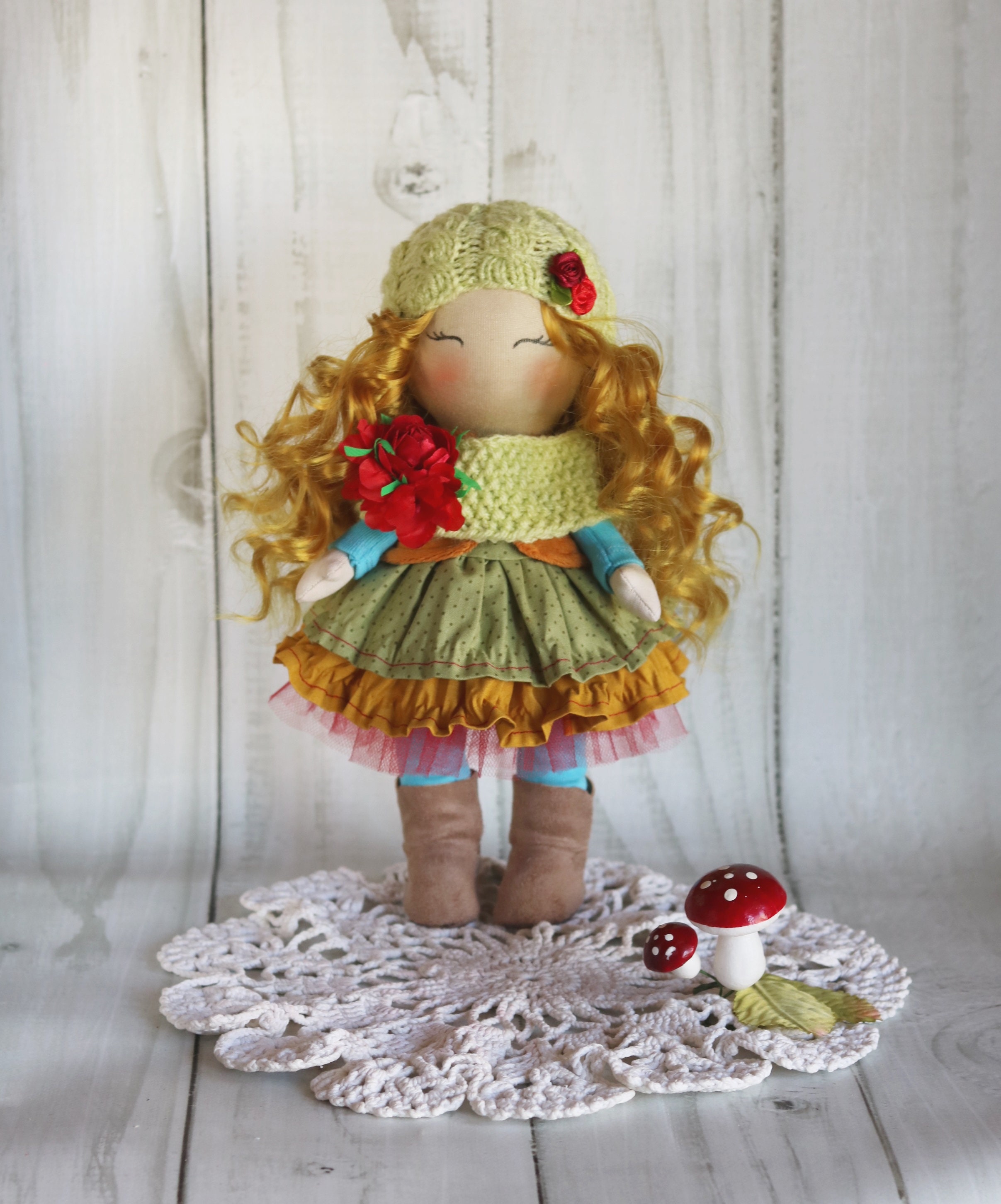 Cloth handmade art doll Soft interior doll Etsy