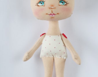 Doll blank. Blank ragdoll. Ragdoll body. The body of the doll made of cloth. Case of a doll