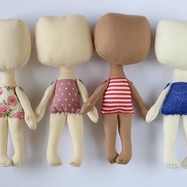 Unfinished DIY doll Textile doll body Blank doll body handmade Soft doll from fabric Making doll