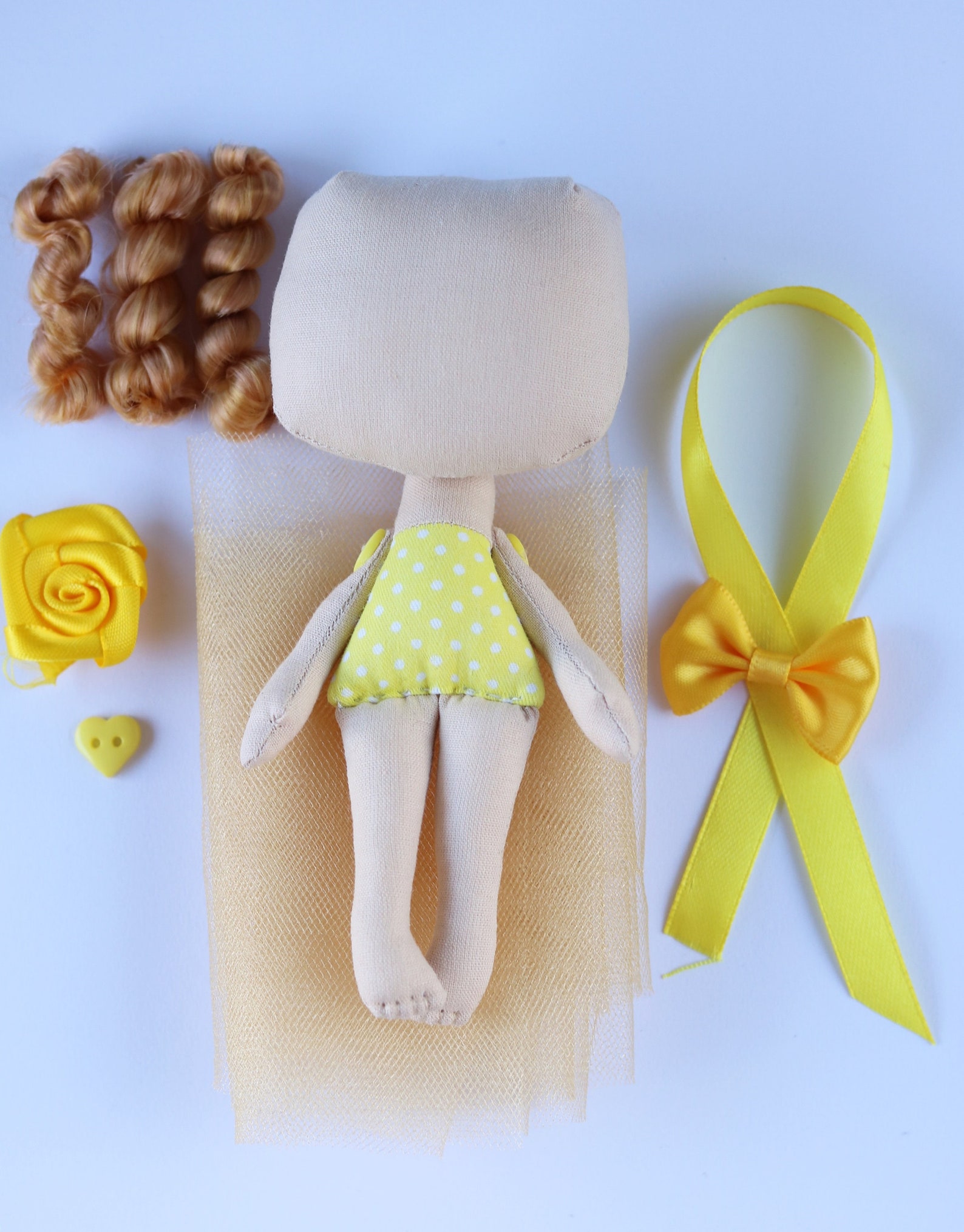 Doll making kit Textile mini doll Craft doll body Making doll Etsy