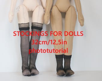 PDF Tutorial Stockings for dolls 12in/32cm