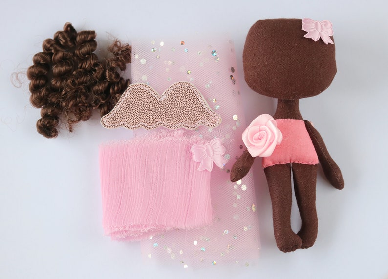 Doll Making Kit Textile Mini Doll Craft Doll Body Making Doll Etsy