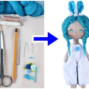 Pattern of a mini doll in the form of a bunny
