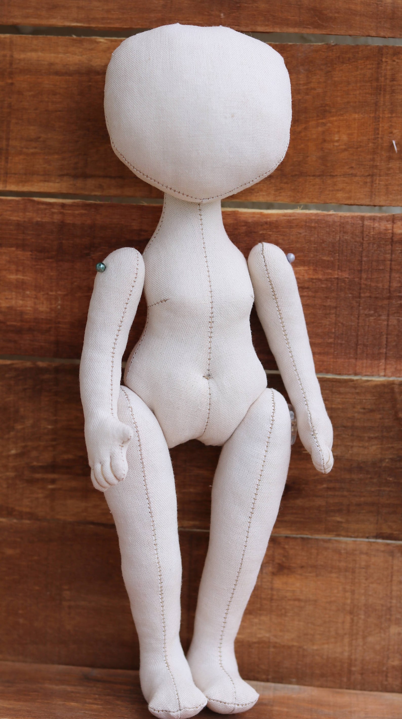 Blank doll 10.6 Textile doll body Doll of cloth Handmade doll Etsy