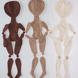 Blank Doll 13/18 in BODY DIY Doll bodies Rag doll Doll body Blank doll body Textile doll Handmade dolls Cloth doll body Craft image 6