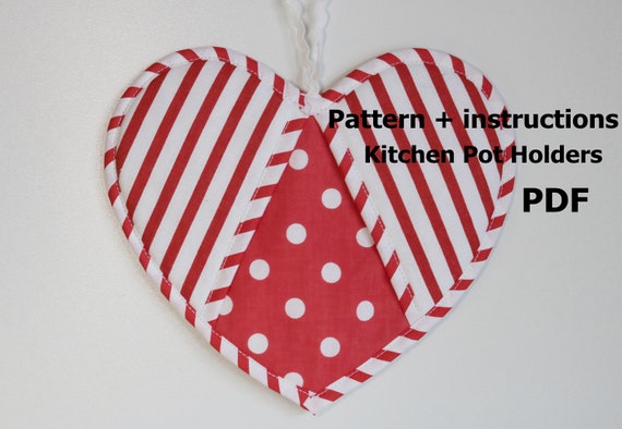 Kitchen Potholder Sewing Pattern & Instructions (PDF)
