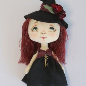 Witch doll, Halloween decor, Little witch kitchen dolls