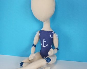 Unfinished Rag Dolls, Blank doll body 33cm /13in