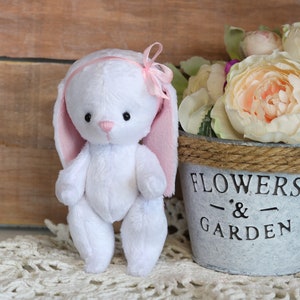 Small toy Bunny for daughter Toy plush rabbit Cute bunny Toy rabbit soft