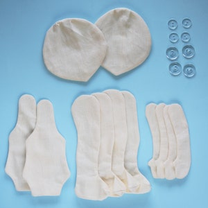 2 Blanks doll body 26cm /10" multicolor blank rag doll Rag doll body Set of three empty doll bodies The body of the doll Made cloth doll