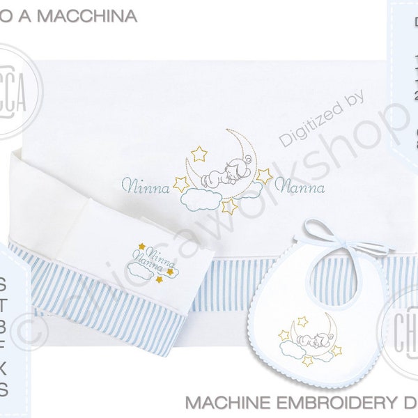 Ensemble bébé - Berceuse - Broderie machine