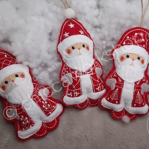 Decorazioni Natalizie In Feltro Fai Da Te: Babbo Natale, Pupazzo Di Neve E Renna Per Porta E Parete - Regalo Feste - 3