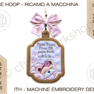 ITH Teddy Girl Crib Head - Bordado à máquina com tutorial