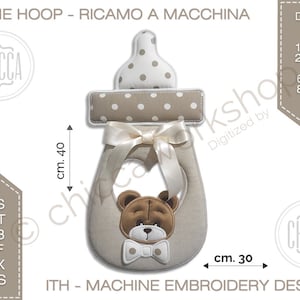 ITH Baby Bottle Garland - Machine embroidery design