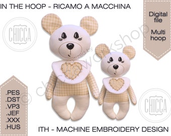 ITH - Softie Teddy Bear - Machine embroidery Design