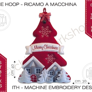 ITH - Xmas hanger - Machine embroidery design with tutorial