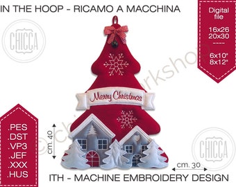 ITH - Xmas hanger - Machine embroidery design with tutorial