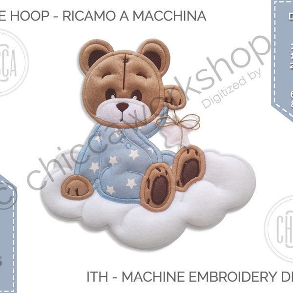 ITH Teddy Bear Cot Mobile - Machine embroidery design with tutorial