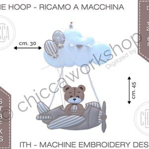 ITH Airplane Garland - Machine embroidery with tutorial