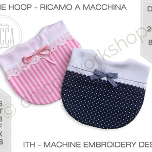 ITH Two-Tone Bib - Machine embroidery with tutorial