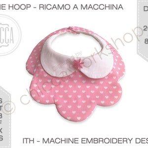 ITH Bib with collar  - Machine embroidery design and PDF Tutorial - Digital download