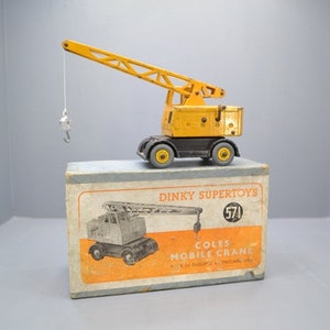 Dinky Super Toys Coles Mobile Crane No 571 Boxed Etsy Dinky Super Toys Coles Mobile Crane No 571 Boxed Etsy