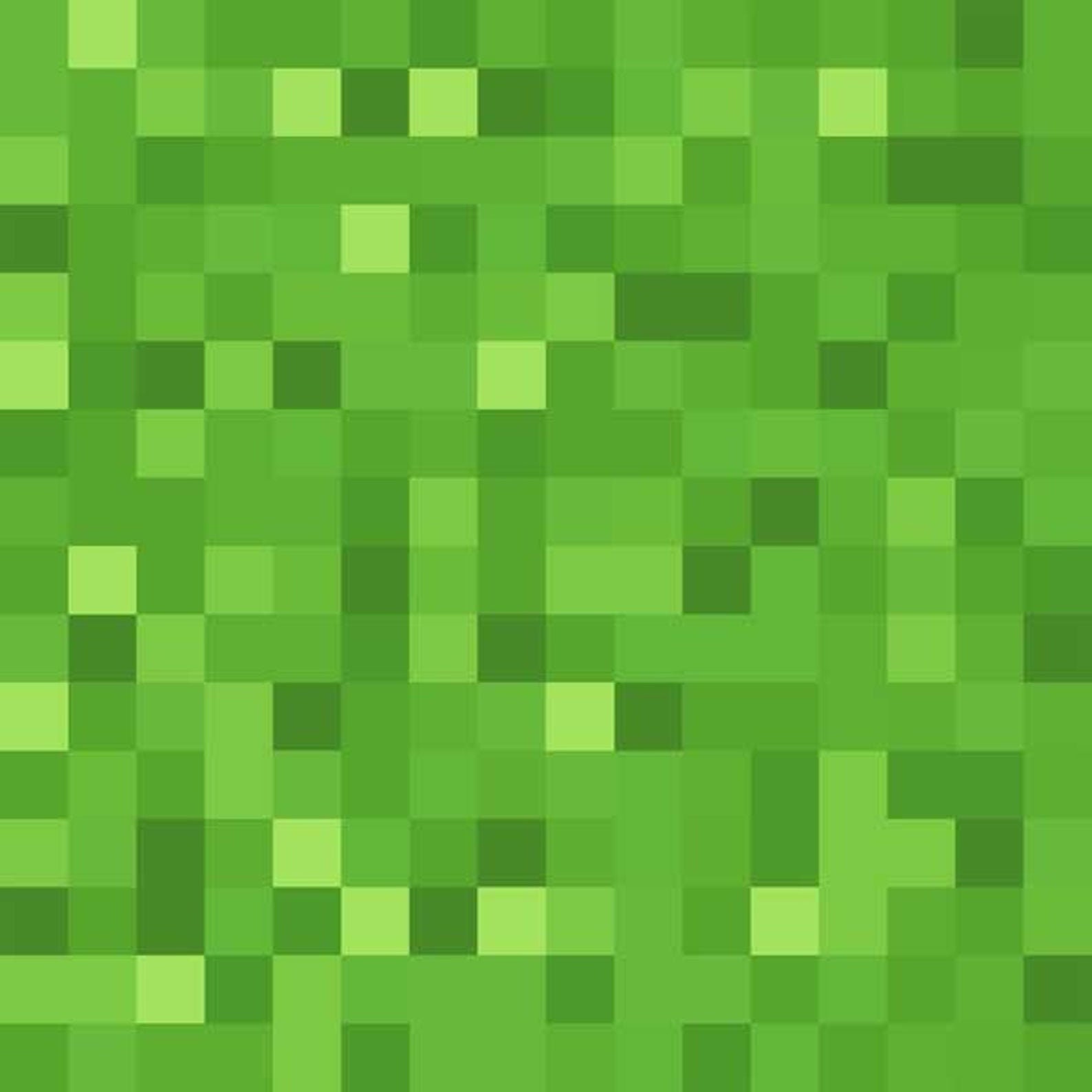 Minecraft Minecraft Pixels Green Pixels 100 Cotton Fabric Etsy