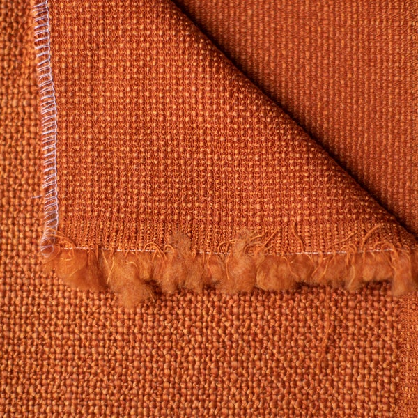 Heavy Duty Orange Solid Color Upholstery Drapery Fabric