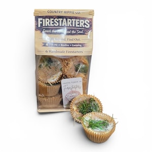 SNIPE HUNTING Firestarters | Natural Botanical Fire Starters | Campfire & Fire Pit Starter | Set of 6