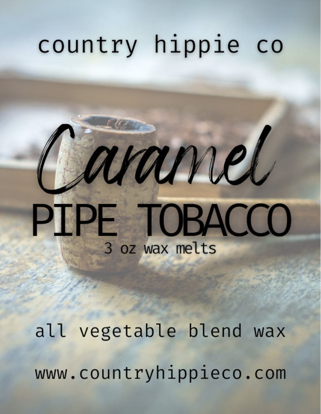 pipe tobacco wax melts Melt | Strong Scented Soy Wax Made with premium CARAMEL PIPE TOBACCO Wax Melts